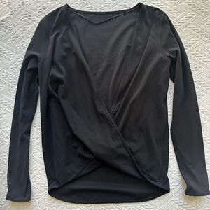 Black open front Lululemon long sleeve